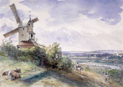 Eine Windmühle in Stoke by Nayland, nahe Ipswich, Suffolk, 1814 von John Constable